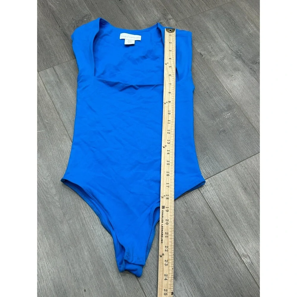 House Of Harlow 1960 Women XS Bodysuit Royal Blue Minimalist Y2K Sleek Stretch - Picture 2 of 7